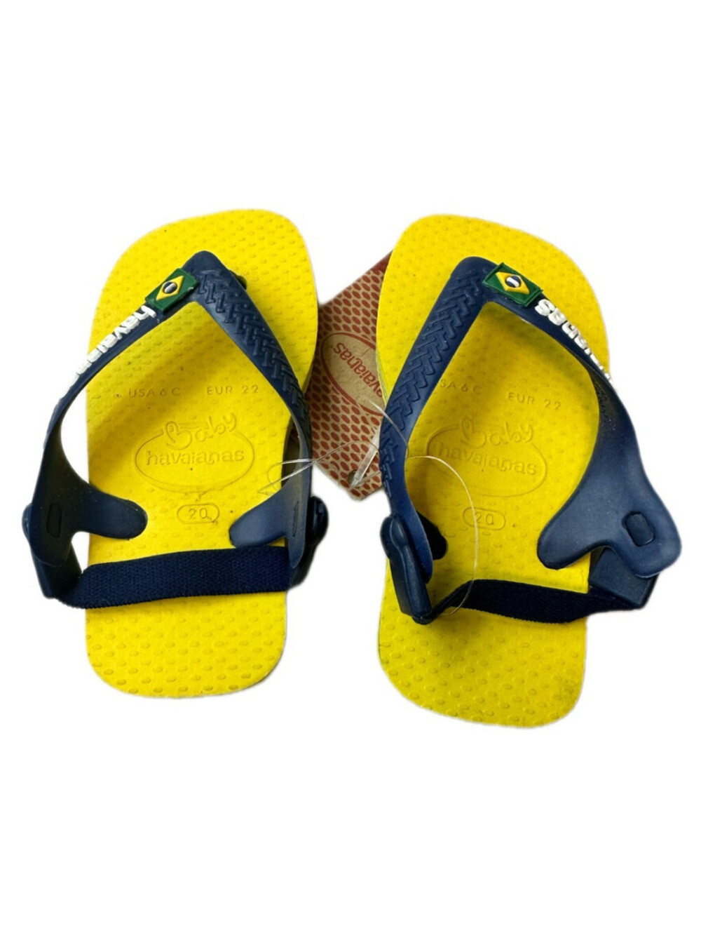 Baby Havaianas Brazil Logo Yellow Size US 6C EUR 22